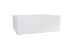 White Wall-Mounted Bedside Table with Drawer - Contemporary Space-Saving Bedroom Storage, Melamine-Faced, 10kg Capacity - thumbnail 6
