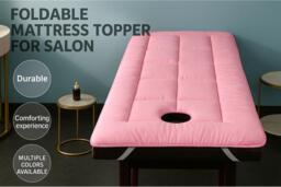 PRICE DROP! Hotel Quality Foldable Mattress Topper - Knitted Cotton, Air Flow, 4 Colours, Standard Size - thumbnail 2