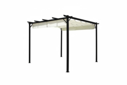 Outdoor Retractable Steel Pergola with Waterproof UV Canopy - thumbnail 6
