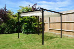 Outdoor Retractable Steel Pergola with Waterproof UV Canopy - thumbnail 8