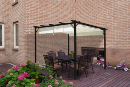 Outdoor Retractable Steel Pergola with Waterproof UV Canopy - thumbnail 7