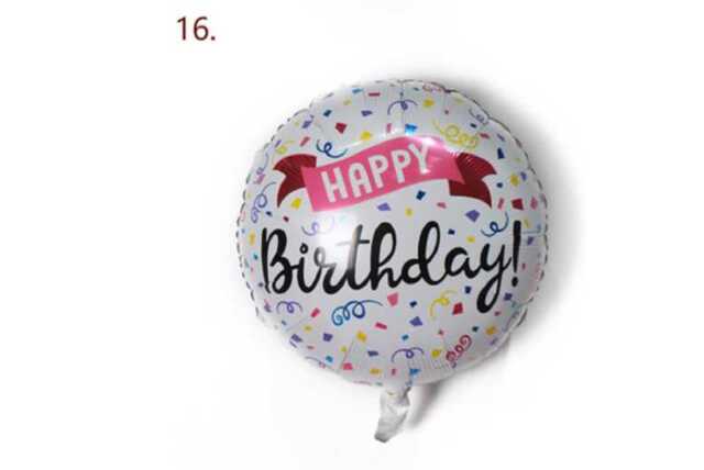 "18"" Foil Happy Birthday Balloons - Modern Wall Art & Statement Party Decor, Durable Foil, 18-Inch, Vibrant Accent" - image 1