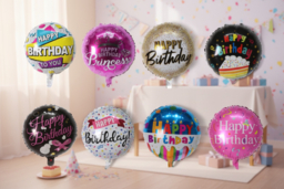 "18"" Foil Happy Birthday Balloons - Modern Wall Art & Statement Party Decor, Durable Foil, 18-Inch, Vibrant Accent" - thumbnail 6