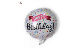 "18"" Foil Happy Birthday Balloons - Modern Wall Art & Statement Party Decor, Durable Foil, 18-Inch, Vibrant Accent" - thumbnail 5