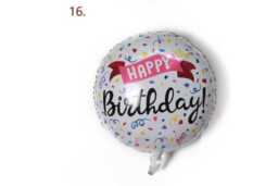 "18"" Foil Happy Birthday Balloons - Modern Wall Art & Statement Party Decor, Durable Foil, 18-Inch, Vibrant Accent"