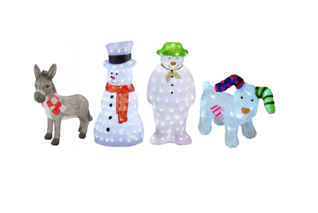 70cm Acrylic Light Up Outdoor Festive Figure with 70 LEDs - 4 Styles - image 1