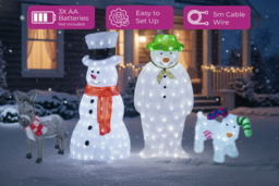 70cm Acrylic Light Up Outdoor Festive Figure with 70 LEDs - 4 Styles - thumbnail 6