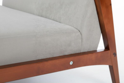 Grey Upholstered Wooden Frame Tufted Sofa - thumbnail 8