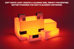 Minecraft Fox LED Table Night Light - Portable, Child-Safe, Soft Glow - thumbnail 4