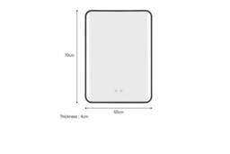 Framed Rectangular Bathroom Vanity Mirror with LED Lights - thumbnail 4