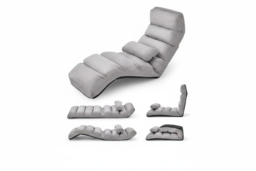 Folding Lazy Floor Chair with Backrest and Pillow - thumbnail 5