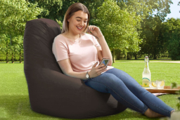 Giant Cord Highback Beanbag Chair - Indoor/Outdoor, Water-Resistant, Kids & Adult Sizes - thumbnail 4