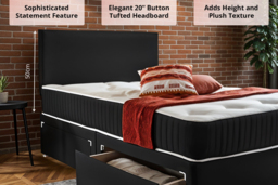 Strada Plush Divan Bed with Storage & Mattress - thumbnail 4
