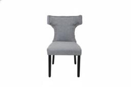 Set of 2 Upholstered Dining Chairs - Grey or Blue - thumbnail 4