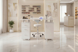 Manicure Table with Drawers, Wheels & Dust Collector - thumbnail 2