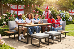 6-Piece Modular Garden Sofa Set with Dining Table - thumbnail 5