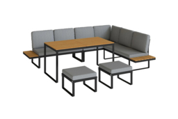 6-Piece Modular Garden Sofa Set with Dining Table - thumbnail 3