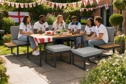 6-Piece Modular Garden Sofa Set with Dining Table - thumbnail 2