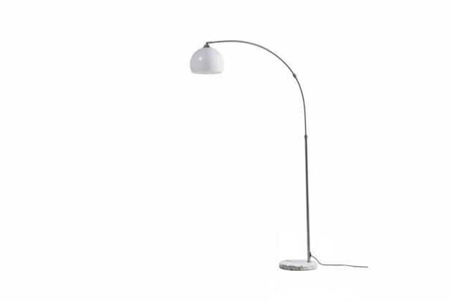 Modern Arched Floor Lamp with Marble Base - Dome Lampshade & E27 Bulb Compatible - image 1