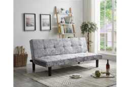 PRICE DROP! Crushed Velvet 3-Seater Reclining Sofa Bed - Modern Convertible Velvet Sofa - thumbnail 4