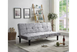PRICE DROP! Crushed Velvet 3-Seater Reclining Sofa Bed - Modern Convertible Velvet Sofa - thumbnail 8