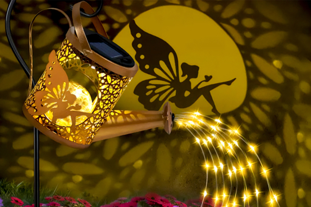 Solar LED Watering Can Fairy Lights - Weatherproof - image 1
