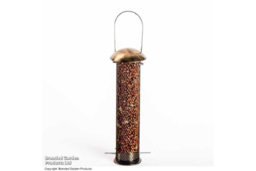 Weather-Resistant Peanut & Sunflower Heart Bird Feeder - Brassed Steel, Songbird-Friendly - thumbnail 7