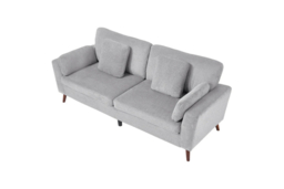 PRICE DROP! Elegant 2-Seater Chenille Upholstered Sofa with Cushions and Wooden Legs - thumbnail 5