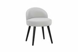 Modern Velvet Dressing Table Stool with Solid Wood Legs
