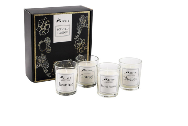 4-Piece Scented Candle Gift Set for Aromatherapy - Natural Soy Base & Lasting Fragrance - image 1