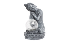20cm Solar LED Weatherproof Buddha Garden Light - Outdoor Pathway & Patio Lighting