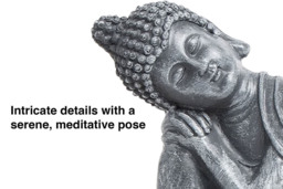 20cm Solar LED Weatherproof Buddha Garden Light - Outdoor Pathway & Patio Lighting - thumbnail 4