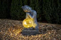 20cm Solar LED Weatherproof Buddha Garden Light - Outdoor Pathway & Patio Lighting - thumbnail 2