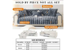 Luxury Imitation Rabbit Plush Sofa Cover - Soft, All-Season, Multi-Use Protector for Fabric & Leather Sofas - thumbnail 8