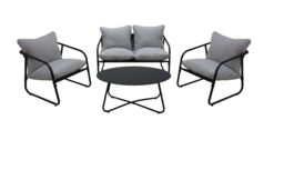 4-Seater Outdoor Iron Sofa Set with Cushions & Coffee Table - thumbnail 7