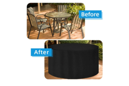 Weather-Resistant Round Outdoor Furniture Cover - 2 Sizes - thumbnail 8