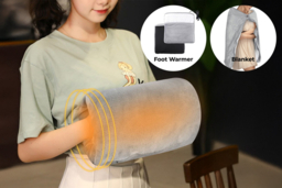 USB Heated Electric Plush Blanket & 2-in-1 Hand & Foot Warmer - Machine Washable, Energy Saving, Modern Cosy Style - thumbnail 6