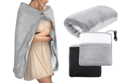 USB Heated Electric Plush Blanket & 2-in-1 Hand & Foot Warmer - Machine Washable, Energy Saving, Modern Cosy Style - thumbnail 5