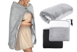 USB Heated Electric Plush Blanket & 2-in-1 Hand & Foot Warmer - Machine Washable, Energy Saving, Modern Cosy Style - thumbnail 1