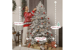 PRICE DROP! 6ft Snow-Flocked Artificial Christmas Tree - Luxury Winter Pine, Realistic Branches - thumbnail 7