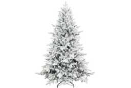 PRICE DROP! 6ft Snow-Flocked Artificial Christmas Tree - Luxury Winter Pine, Realistic Branches - thumbnail 1