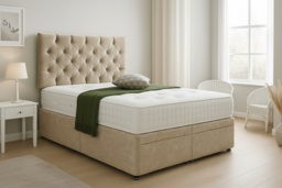 Crushed Velvet Ottoman Storage Bed with Headboard - thumbnail 3