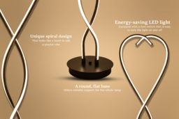 Heart-Shaped Swirling LED Floor Lamp - thumbnail 3