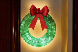 Pre-Lit LED Christmas Wreath - Battery-Operated, 30cm Festive Door & Wall Decoration - thumbnail 8
