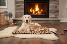 Electric Heating Pad for Dogs, Cats & Small Pets - Easy Clean, Anti-Slip, 37x47cm Heated Mat - thumbnail 2