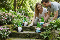 Solar LED Grass Hat Gnome Garden Lights - thumbnail 6