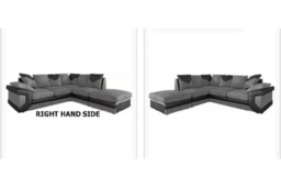 Dino Modern Fabric Corner Sofa - Grey & Black, 4-Seater, Left or Right Hand - thumbnail 8