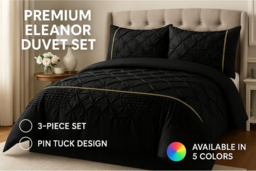Premium Polycotton Easy-Care Eleanor Duvet Set - Modern, Machine Washable, Four Sizes, Five Colours - thumbnail 6