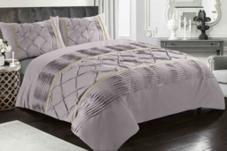 Premium Polycotton Easy-Care Eleanor Duvet Set - Modern, Machine Washable, Four Sizes, Five Colours - thumbnail 4