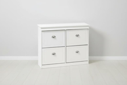 PRICE DROP! 2-Tier Flip Down Shoe Bench Cabinet with Cushioned Top Seating - thumbnail 7